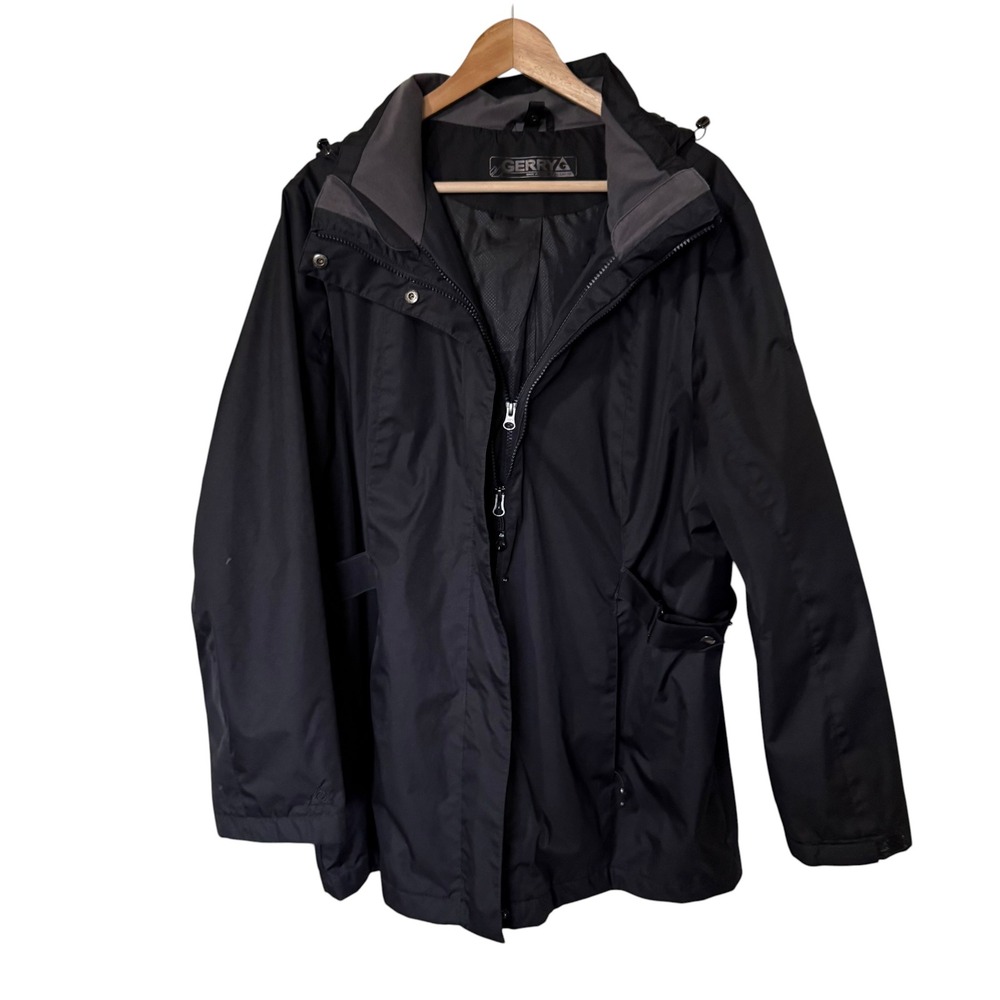 Gerry Weber Black Hooded Rain Jacket
